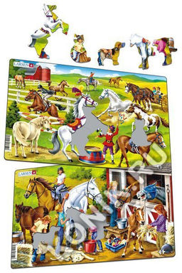 Пазл Лошади, в ассортименте, в ассортименте (2), 25 эл. - Larsen фото 2