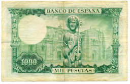 1000 песет 1965 года Испания