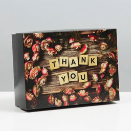 Цена за 5 шт. Коробка подарочная, крышка - дно, сборная Thank you, 21×15×7 см набор 5 шт.