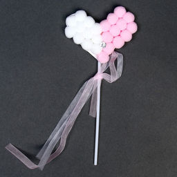 Топпер Сердце, цвет розовый, белый - Страна карнавалия фото 2