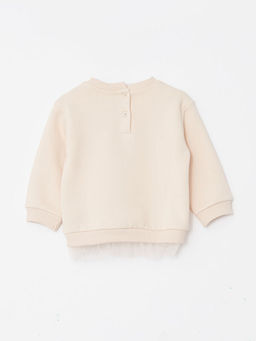 Bisiklet Yaka Uzun Kollu Bask?l? K?z Bebek Sweatshirt - Waikiki фото 2