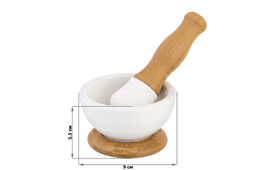 Ступка 9*9*5,5 см 100 мл Снежная королева + пестик на дер. подставке - Elan gallery фото 2