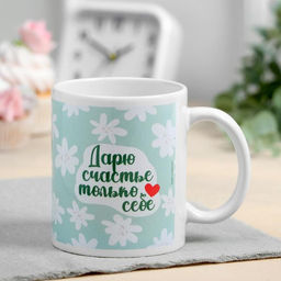 Кружка сублимация Настя девушка с цветами, 320 мл, с нанесением - Дарим Красиво фото 3