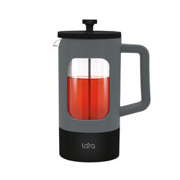 Френч-пресс 600 мл LR06-60-600 колба боросиликатное стекло корпус пластик нерж сталь /LARA/