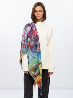 Платок жен. виск+шерсть 130х130 LG33-944-11