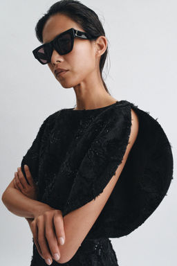 VESTIDO CORTO BORDADOS ZW COLLECTION / Negro - Zara фото 2