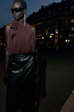 BALLOON HALTER NECK TOP - Zara фото 5