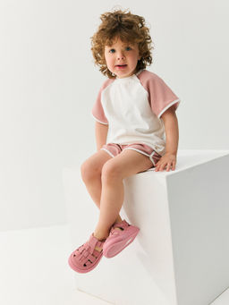 Комплект футболка и шорты Пудра из рифленой ткани 0+ - Bungly фото 3