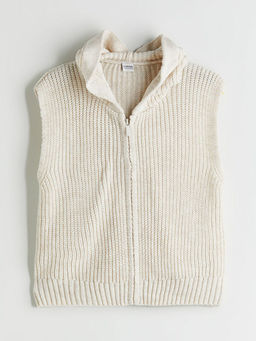 Kap??onlu K?z ?ocuk Triko Yelek