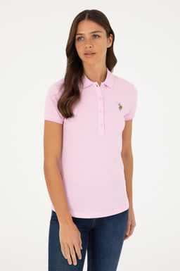 Женская розовая футболка Неожиданная скидка в корзине - U.s. polo assn фото 3
