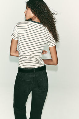 METALLIC THREAD CHUNKY KNIT T-SHIRT - Zara фото 4