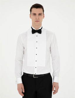 Beyaz Slim Fit Smokin G_mlek - Pierre cardin фото 3