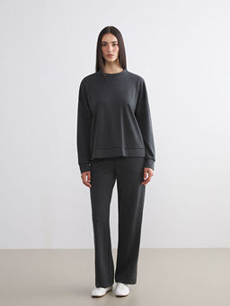 Modal Kar???ml? Oversize Kad?n Sweatshirt