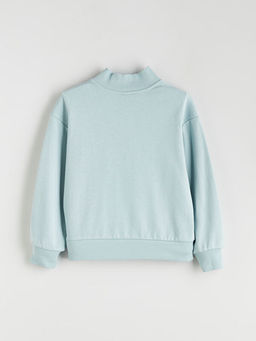 Dik Yaka K?z ?ocuk Sweatshirt