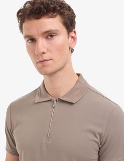 Koyu Vizon Slim Fit %100 Pamuk K_vr_lmaz Polo Yaka Basic Ti__rt