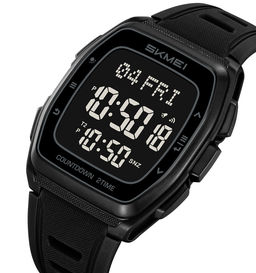 Часы наручные Skmei мужские электронные спортивные 2441black-black