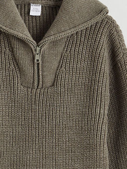 Dik Yaka Erkek ?ocuk Triko Kazak