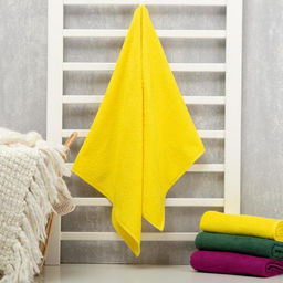 Полотенце махровое «Экономь и Я», 50×90 см, хлопок 100%, жёлтое