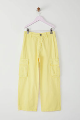 Pembe K?z Cocuk %100 Pamuk Cep Detayl? Wide Leg Lastikli Dokuma Pantolon TKDSS25PL00004 - Trendyolmilla фото 10