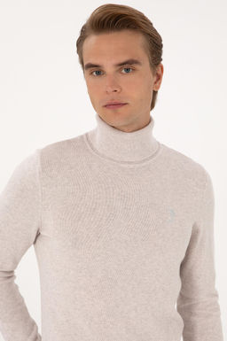 Erkek Slim Fit Bo_azl_ Yaka Ta_ Basic Kazak - U.s. polo assn фото 2