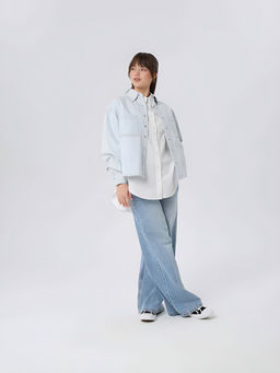 Женская рубашка джинсовая свободного кроя укороченная МАРГАРЕТ (MARGARET) / Lee Cooper  фото 5