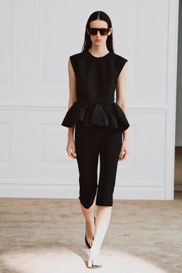 TOP PEPLUM MANGA SISA ZW COLLECTION / Negro - Zara фото 2
