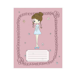 Цена за 20 шт. Тетрадь 12 листов в клетку Calligrata «Девочки», обложка мелованный картон, МИКС