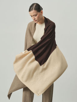 Палантин из кашемира 09090 шоколадный