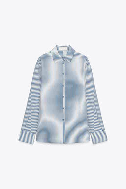 ZW COLLECTION STRIPED FLOWING SHIRT