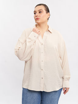 Рубашка из жатой ткани BL11549WHT03 - Артесса фото 8