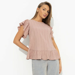 Блуза из жатой ткани, Потому что нужно! (коричневая) - Charutti фото 10