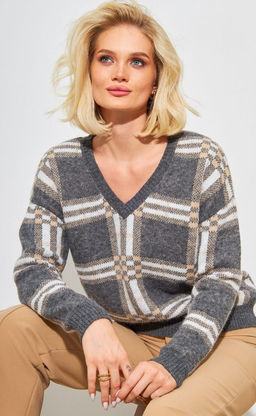 Пуловер P322-15804 grey - Fine joyce фото 8