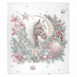 Салфетка хозяйственная 50х60см На коне, вафельное полотно, хлопок 100%, плотность 245г/м2, без упаковки, Символ 2026 года, Домашняя мода (Россия)  фото 4