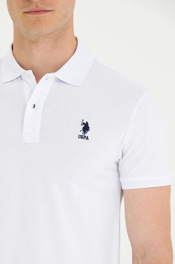 U. S. Polo Assn Мужская белая базовая футболка с воротником-поло - U.s. polo assn фото 8