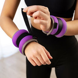 Утяжелители неопреновые ONLYTOP, 2 шт.×1 кг, фиолетовые