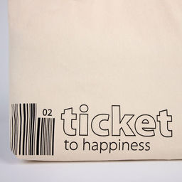 Сумка-шопер Ticket без молнии, без подкладки, цвет бежевый - Nazamok фото 7