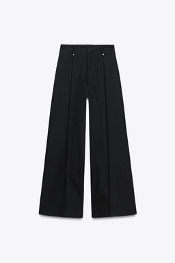 JEANS ZW COLLECTION TAILORED WIDE LEG TIRO ALTO / Negro - Zara фото 7