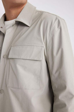Куртка-рубашка стандартного кроя с воротником-поло - Defacto фото 8