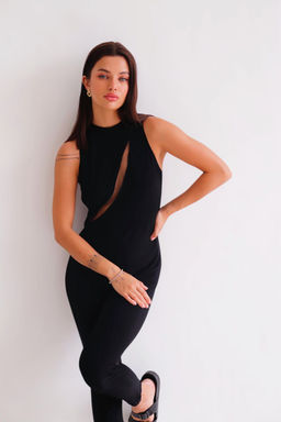 Комбинезон чёрный с вырезом - Martichelli фото 18