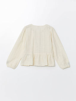 Bisiklet Yaka K?z ?ocuk G?mlek - Waikiki фото 3