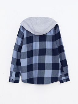 Kap??onlu Ekose Uzun Kollu Gabardin Erkek ?ocuk G?mlek - Waikiki фото 2