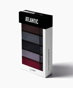ATLANTIC 5SMP-004 Трусы спорт Solid - набор (5 шт.) коричневый + графитовый + черный + фиолетово-серый + каберне фото 9