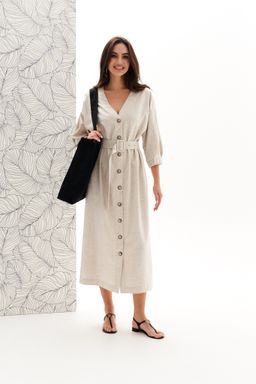 Платье изо льна с вискозой