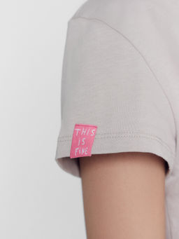 Комплект женский (джемпер, шорты) серый с печатью - Mark formelle фото 5