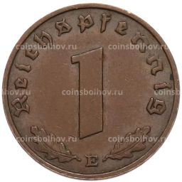 Монета 1 рейхспфенниг 1938 года E Германия