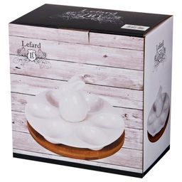 ТАРЕЛКА ДЛЯ ЯИЦ LEFARD NATIVE НА ПОДСТАВКЕ 16,5*10 СМ фото 2