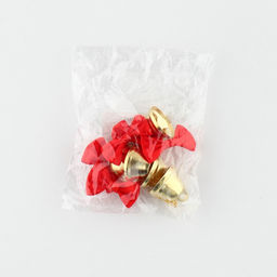 Цена за 5 шт. Колокольчик на булавке с бантом на выпускной, красный, d = 2,6 см