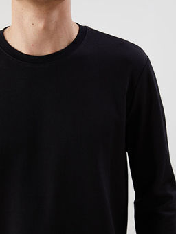 Bisiklet Yaka Uzun Kollu Erkek Sweatshirt