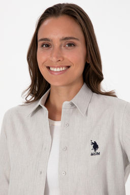 Kad_n Ekru Uzun Kollu Basic G_mlek Sepette S_rpriz _ndirim - U.s. polo assn фото 2