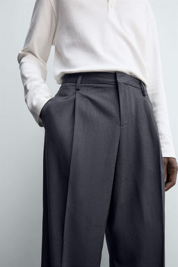 PLEATED SUIT TROUSERS - Zara фото 6